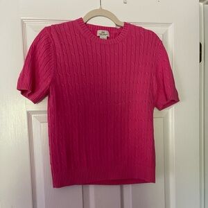Brooks Brothers Bright Pink Short Sleeve Sweater!